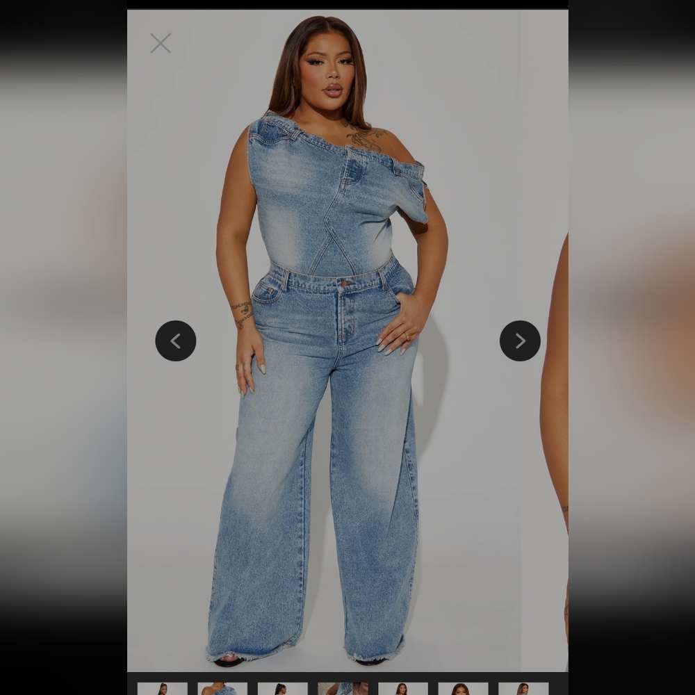 Dakota Denim Jumpsuit Plus Size Women's Blue Denim Jeans